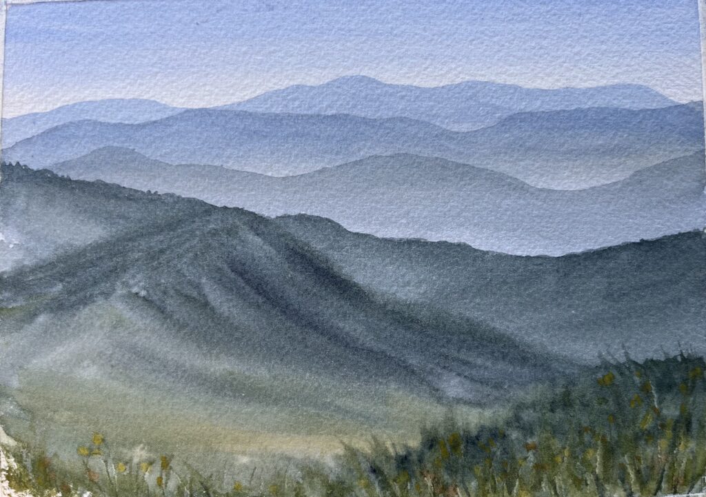 watercolor Smoky Mountains