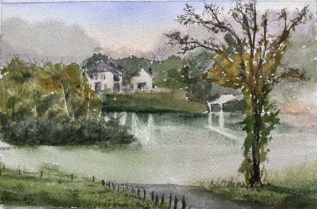 watercolor painting Sequoyah Park Knoxville TN